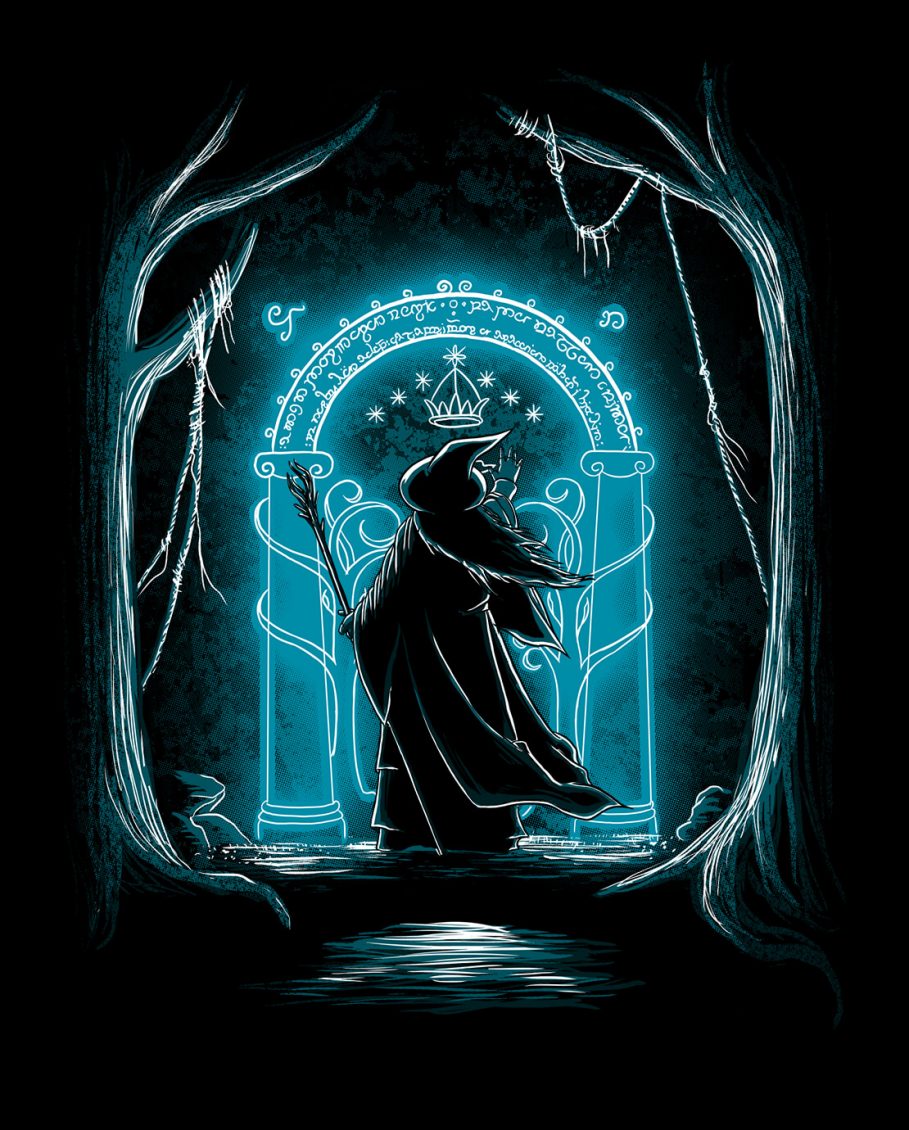 T-shirt Lord of the Rings - Speak Friend and Enter