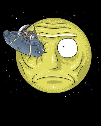 T-shirt Rick and Morty - Rick to the Moon
