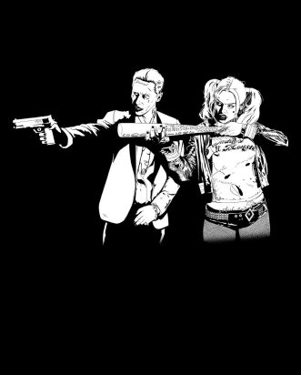 T-shirt Joker & Harley Quinn - Suicide Fiction