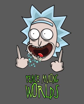 T-shirt Rick & Morty - Peace among Worlds