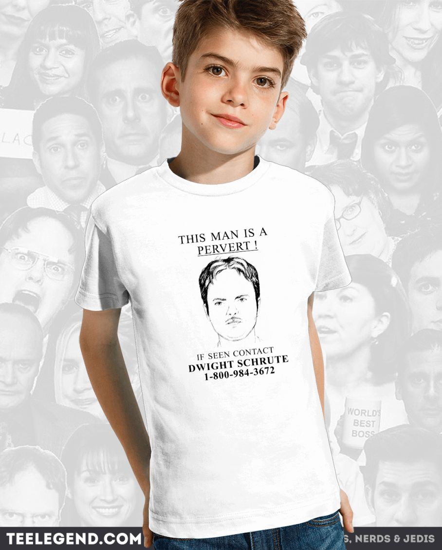 T-shirt Dwight Shrute Pervert Poster