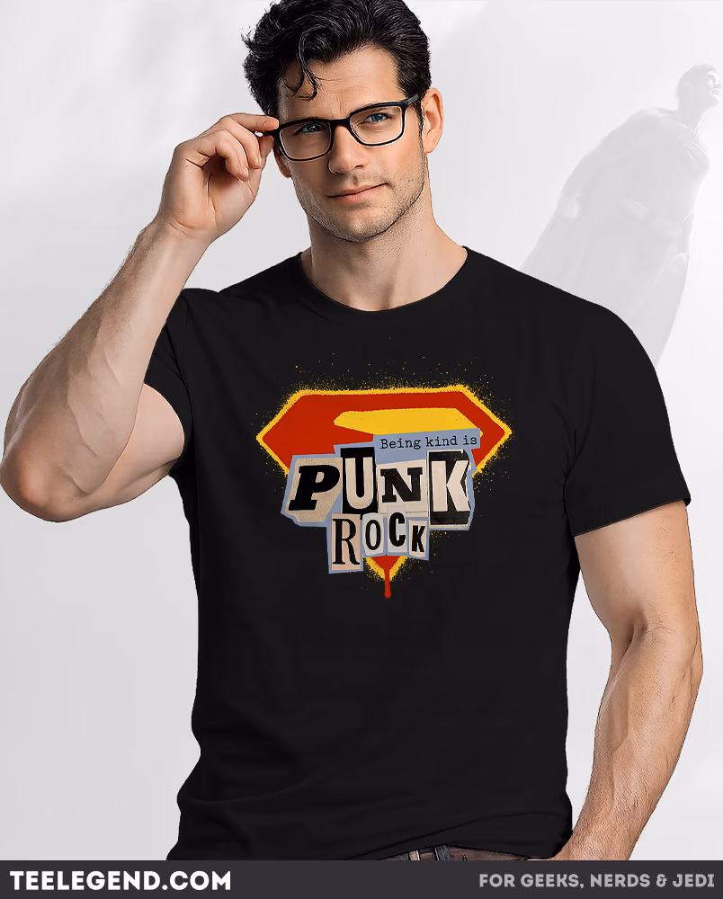 T-shirt Being Kind is Punk Rock (Superman) EXCLUSIVO